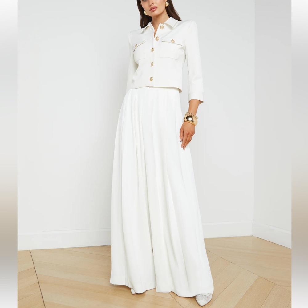 L’agence White/Ivory Wide pants, trousers, size 10 NWT